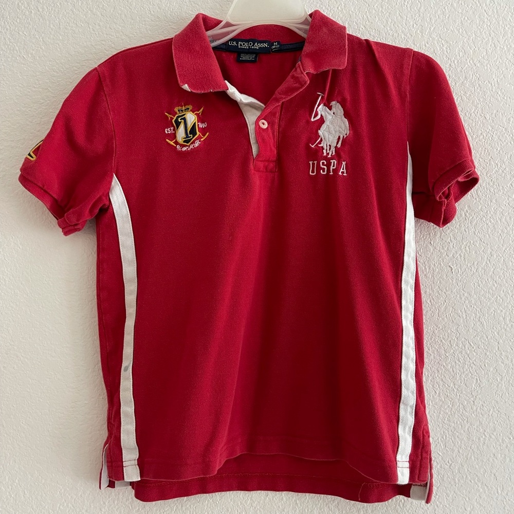 Kids Red Polo T Shirt
